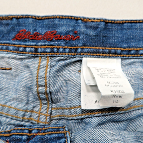 Vintage Eddie Bauer Jeans Med Wash Boot Cut Leg Denim Women's 14 Actual 36X31.5 - Picture 3 of 14