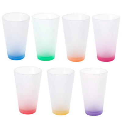 Subliking  Trinkgläser 325ml mit Orca Beschichtung für Sublimation 7-Farben-Set