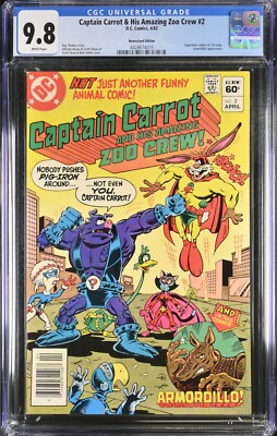 Captain Carrot and his Amazing Zoo Crew #2 NEWSSTAND CGC 9.8 White Pgs DC 1982