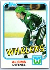 1981 Topps Hockey East Al Sims #85