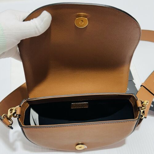 Versace Medusa Saddle Shoulder Crossbody Bag Brown Leather Raffia NWT - Picture 6 of 14