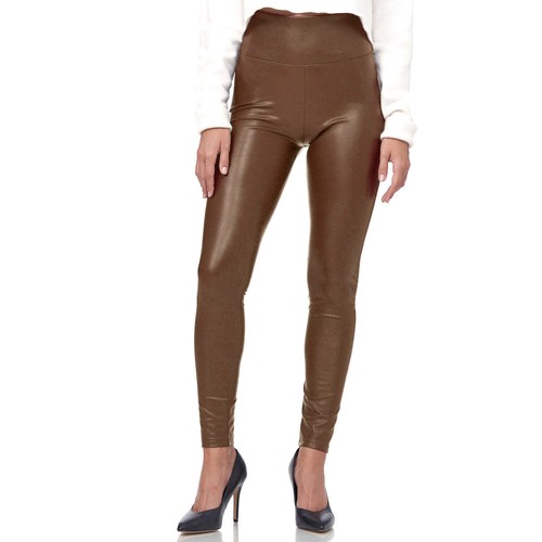 Glamexx24 Damen Kunstleder High Waist Leggings Skinny Hose Leder-Optik Treggings - Bild 14 von 17