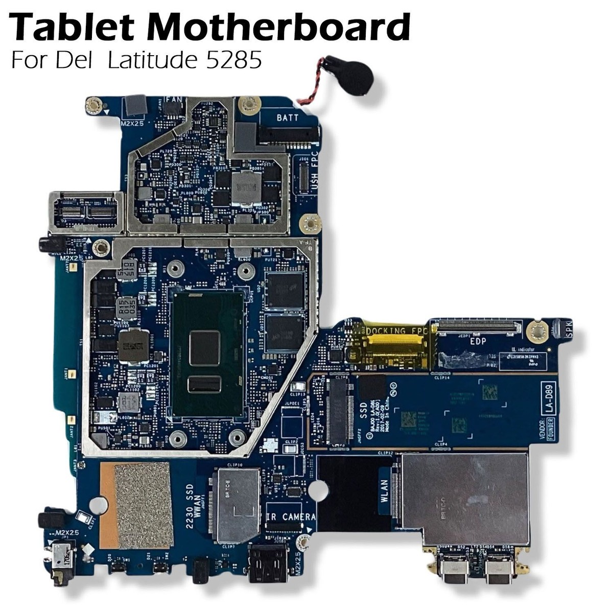 Genuine Dell Latitude 5285 2-In-1 Tablet Motherboard i3-7100U 2.4