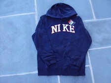 Nike Boy's NSW Club Fleece LBR Full Zip Hoodie Black X-Large 381514-452