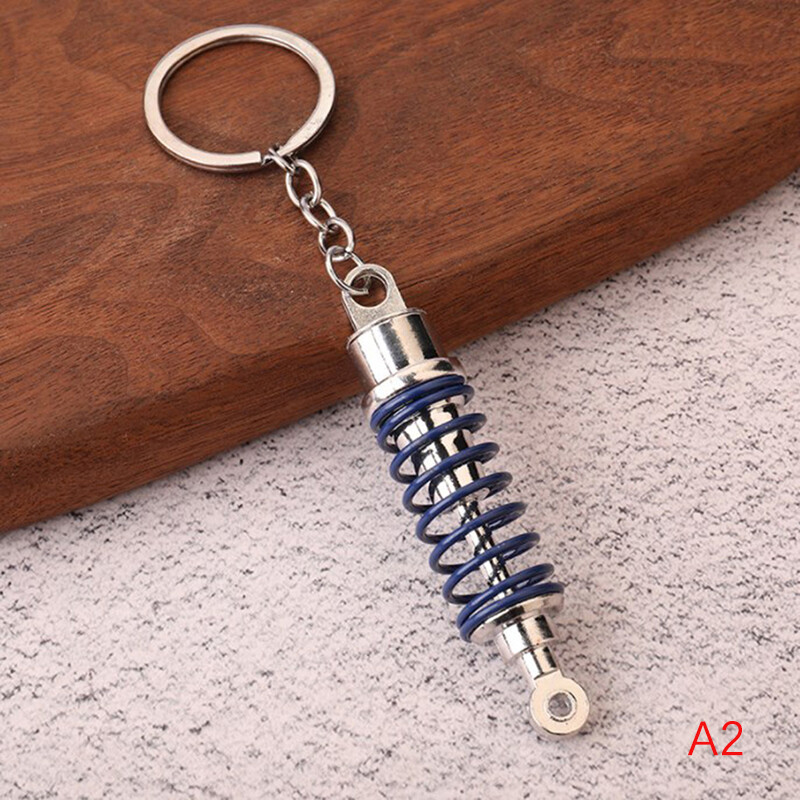 Creative Shock Absorber Keychain Alloy Car Interior Suspension Keyring