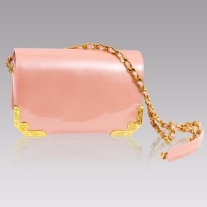 Valentino-Orlandi-Italian-Designer-Flamingo-Patent-Leather-Purse-Messenger-Bag