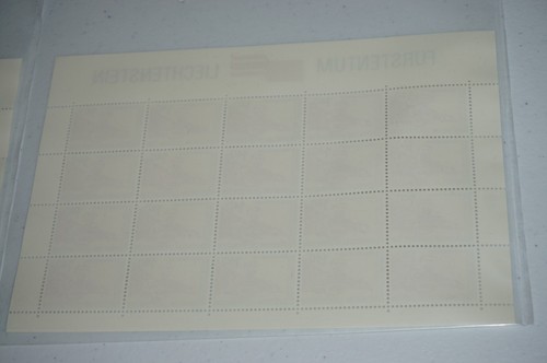 LOT 2 MNH SHEET OF 20 1988 LIECHTENSTEIN SCOTT # 886 - 887 N. S. CAMPAIGN STAMPS - Picture 6 of 6