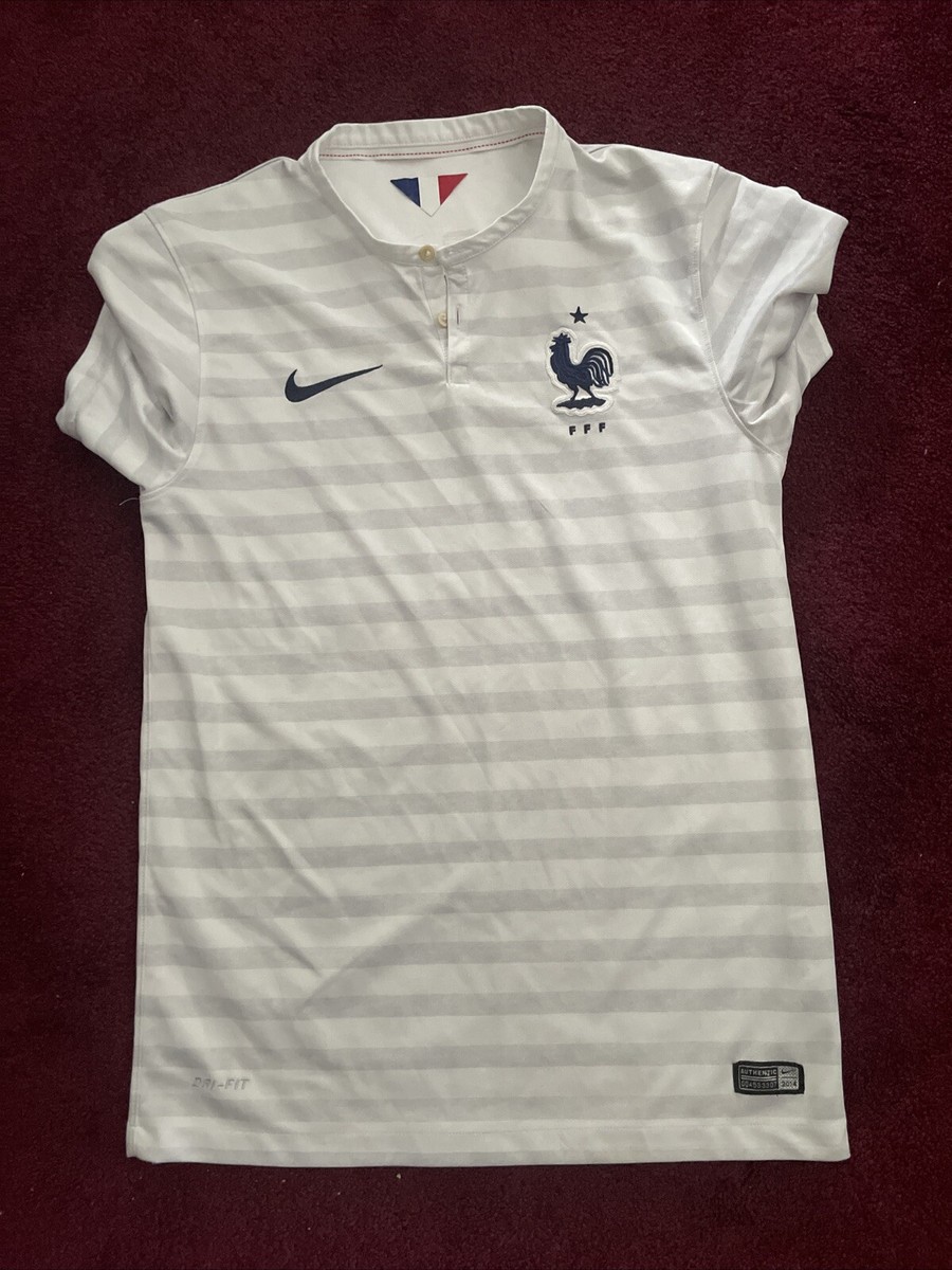 France Nike Jersey Mens Small White Soccer Away Kit Top 2014