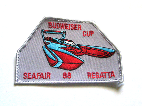 Budweiser Cup Boat Racing Patch 1988  Seafair Regatta - Picture 1 of 3