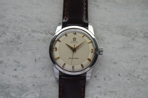 1958 Omega Seamaster Vintage White Dial Rare Steel Men's Leather Watch - Picture 9 of 21