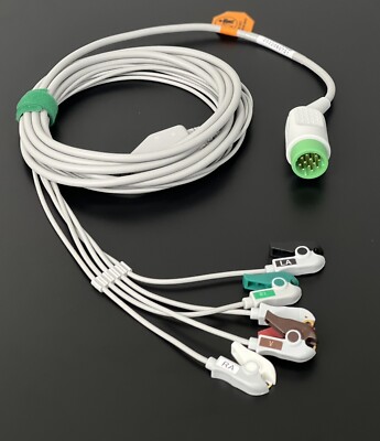 Physio Control Lifepak 20 ECG Cable 5 Lead Grabbers - Same Day Shipping