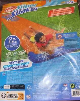 Super soaker slide Wasserrutsche mit Sprinkler für Garten und Pool  366x71cm
