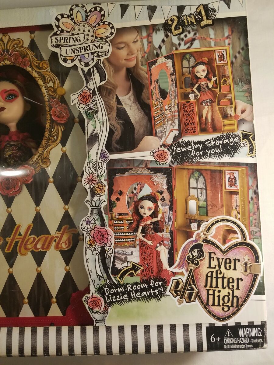 Ever After High LIZZIE HEARTS Spring Unsprung Book Playset with Doll N –  Toystops