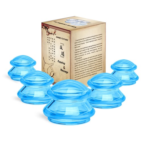 Ensemble de thérapie par ventouses silicone aspirateur médical anti cellulite tasses de massage 5 tasses - Photo 25/42