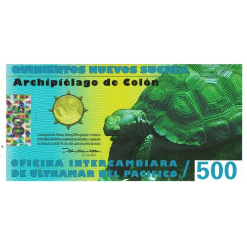 [#241395] Billet, Équateur, 500 Sucres, 2011, 2011-09-23, ISLAS GALAPAGOS, NEUF - Photo 1/2
