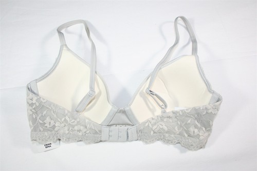 923X02 DKNY 453231 Intimates Signature Skin Fit Flex Demi Bra 32D Gray - Picture 2 of 3