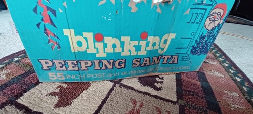 Christmas Vintage Blow-Mold PEEKING SANTA Empire 1968 Original all. No light - Picture 14 of 19