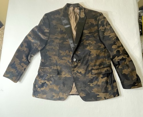 Men's VanHeusen Studio Camo Tuxedo Jacket 48R - Picture 3 of 22