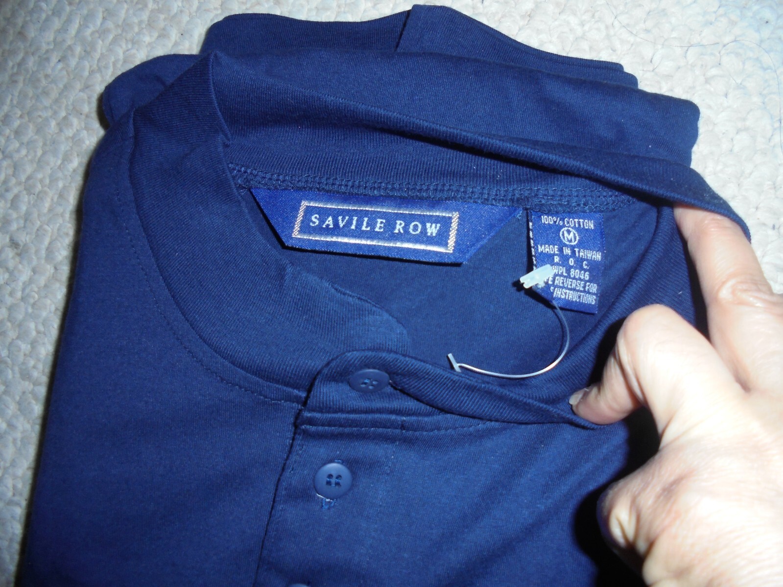 FILA Vintage Savile row lounge set camicia Henley con pantaloni taglia media blu navy