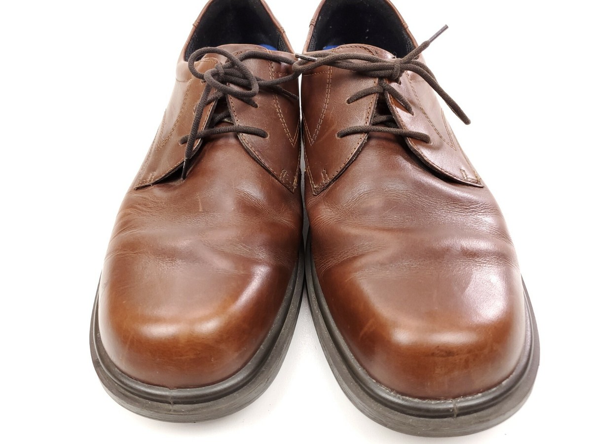 ECCO Soft Mens EU 46 / US 12-12.5 Leather Oxfords Lace Ups Casual Comfort Shoes ECCO Mens Brown Leather Oxfords Lace Up Shoes Size 46 EU 12  main image 4