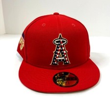 Los Angeles Angels MLB NE 2023 Fourth of July  Fitted Hat~ Red