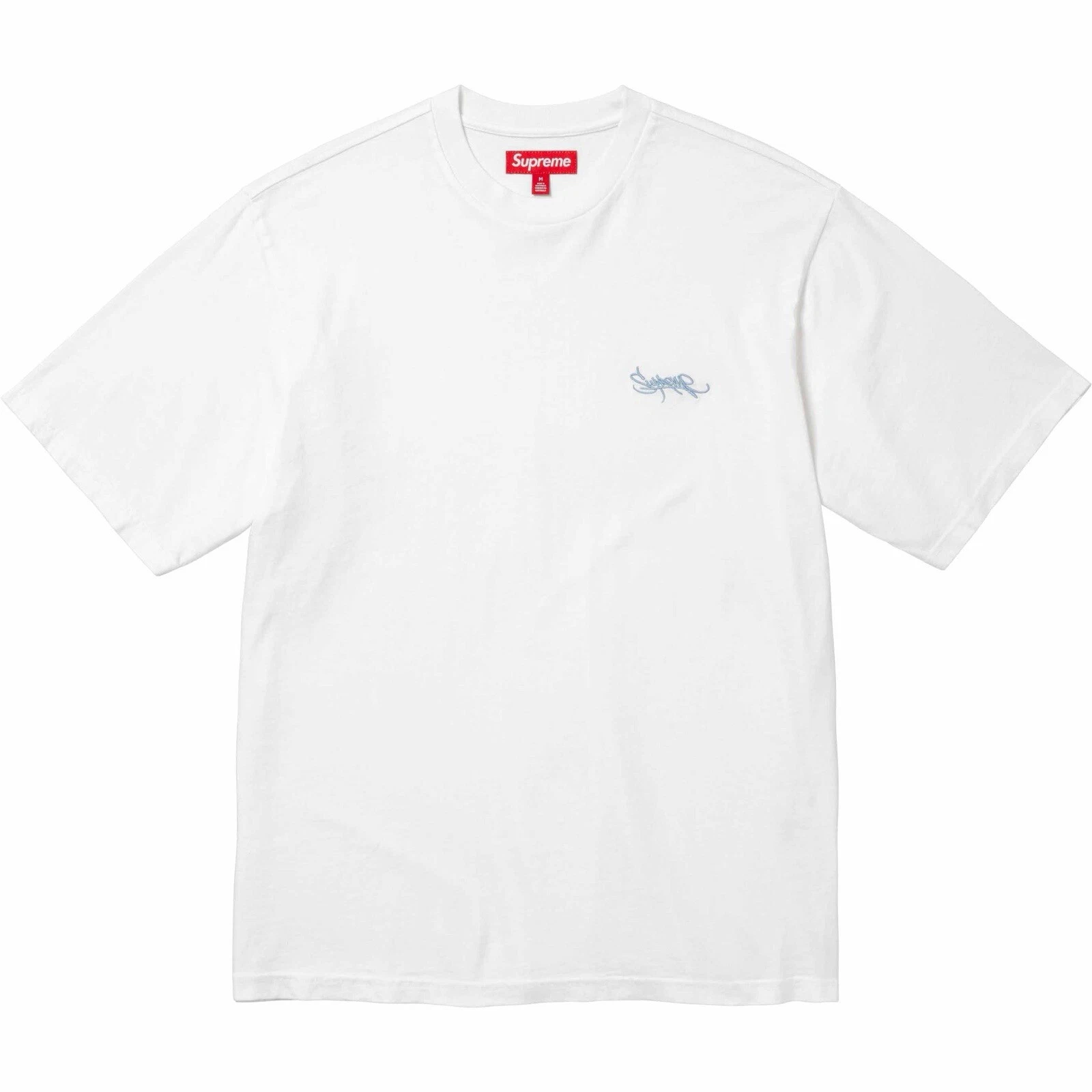 Supreme Washed Tag S/S TopTee SS24 T shirt homme taille XL blanc neuf avec étiquette