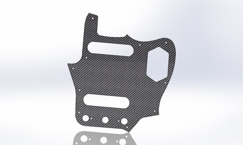 NEW REAL **100% CARBON FIBER** Jaguar PICKGUARD for Fender American Vintage USA - Picture 6 of 8