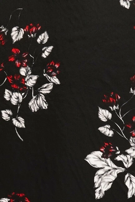 Bufanda halógena de sarga de seda con estampado floral Foto 4 de 4