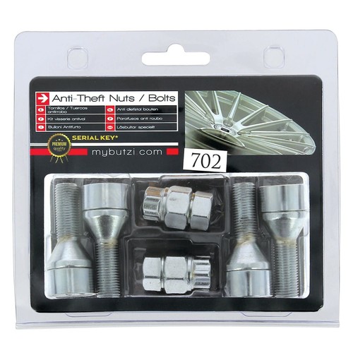 Butzi (12x1.25 L28) Anti Theft Locking Wheel Nut Bolts & 2 Keys for