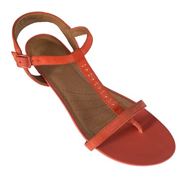 Clarks Artisan Coral Suede Wedge Sandals Studded Thongs Strappy Womens US  10