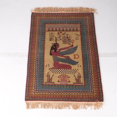 Handgeknüpfter Ägyptischer Stil "Isis" Bild Wolle Akzent Teppich...REDUZIERT...schön - Bild 1 von 9