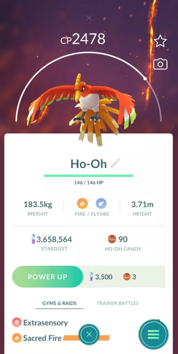 Pokémon Go Ho-Oh 2400+ CP Ultra & Master league PvP