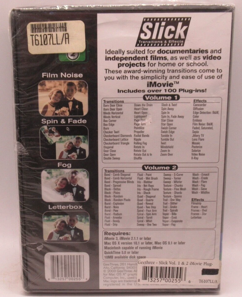 GEE THREE SLICK TRANSITIONS & EFFECTS PLUG-INS FOR iMOVIE VOL. 1 & 2, MAC OS X - Image 2 of 2