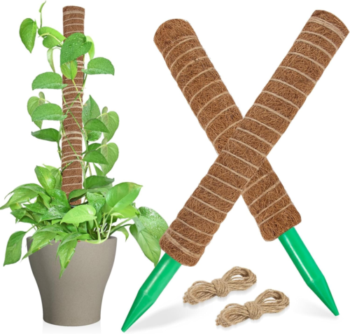 Moss Totem Pole 2 Pcs 15.7" Coco Coir Pole for Monstera Climbing Plants Support - Picture 11 of 12