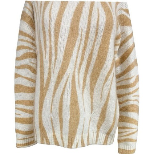 Sezane Womens Mohair Wool Crew Neck Knit Sweater Indiana Zebra Size Medium - Picture 6 of 11