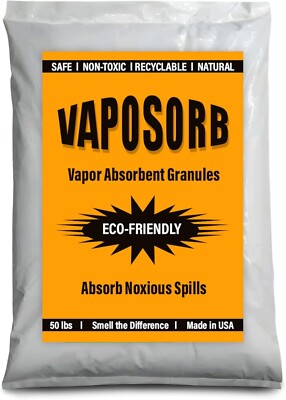 VAPORSORB Eco Fume Eliminator: 50 lb. Gran. Rids Chemical, Solvent & Gasoline