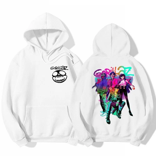Neu Gorillaz 2D gedruckter Hoodie Lässiges langärmeliges Hoodie-Sweatshirt - Bild 5 von 11
