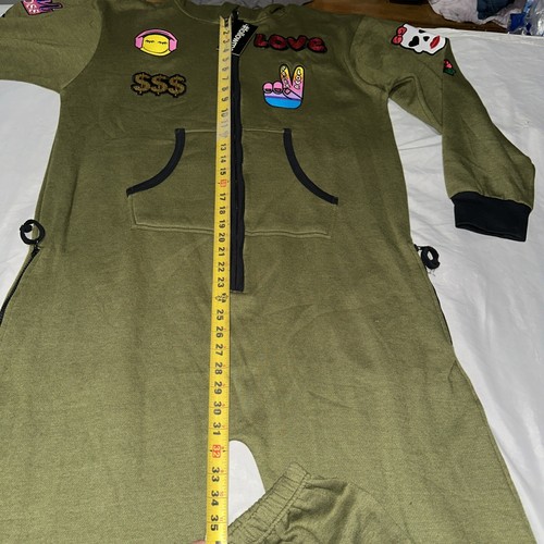 #Followme Jumpsuit Bodysuit One Piece Green Adult Pajamas Sz XLComfortable Warm - Picture 11 of 11