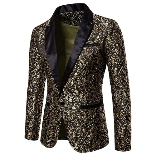 Para hombres Floral Fiesta Vestido Traje Elegante Cena Chaqueta Boda Blazer Baile de graduación Esmoquin - Imagen 24 de 28