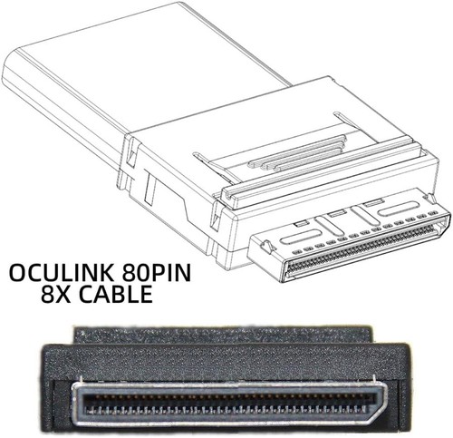 OCuLink PCIe PCI Express SFF-8611 8x8 Kanal auf Dual SFF-8643 HD 4x SSD Kabel - Bild 3 von 9