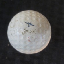 Vintage Golf Ball Spalding Air Flite Blue Plane red CGC Cover