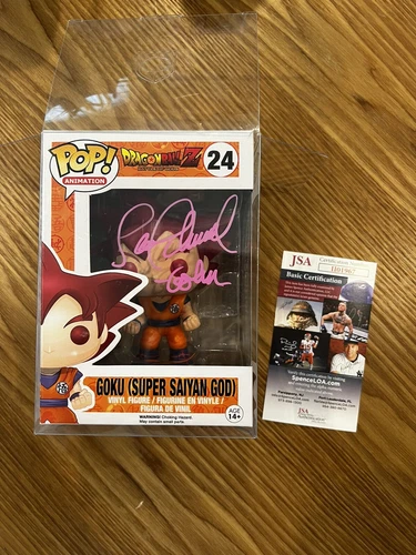 Funko Pop! Vinyl: Dragon Ball Z - Goku (Super Saiyan God) #24 Signed Jsa