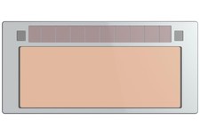 2x4 1/4 Gold Automatic Welding Lens, 2 Amp TIG Rating, Variable Shade with Mu.