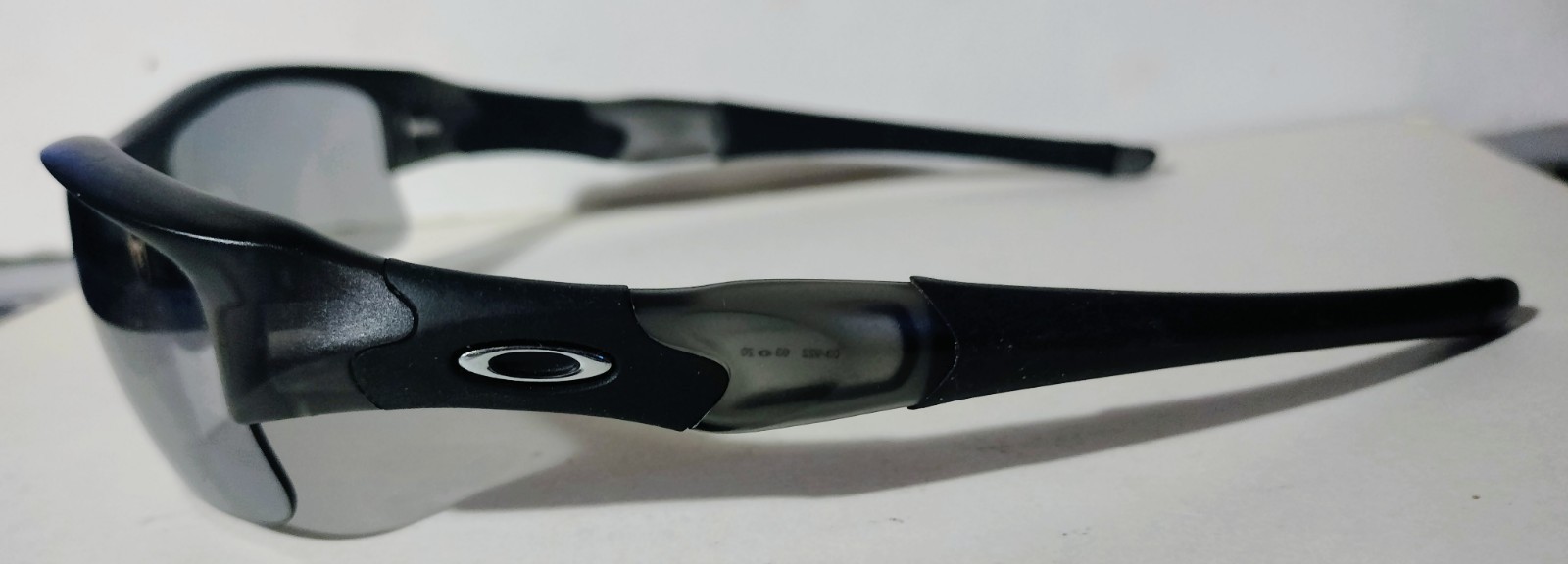 Oakley Flak Jacket 03-922 Grey Smoke 63-20 Frame Slate Iridium Polarized Lenses