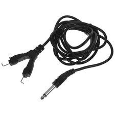 2 Pack Durable Silicone Tattoo Power Supply Wire Clip Cord for Machine Use Black