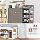 Wall Mounted Shoe Rack Organizer | Plastic Space-Saving Hanging Holder