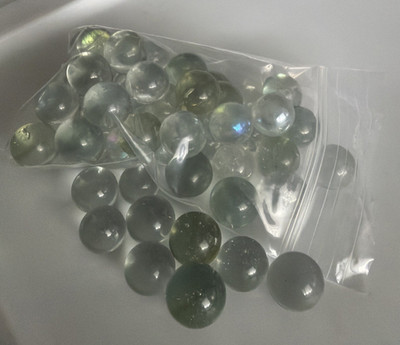 Collection of Clear Glass Marbles 