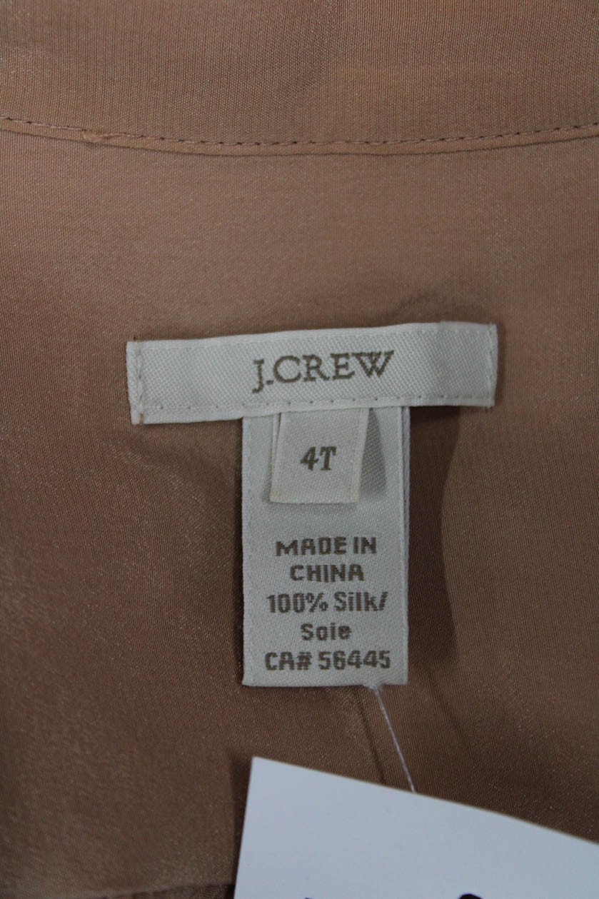 J Crew Womens Basic Silk Collared Button Long Sle… - image 5