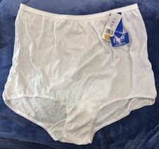 NEW CAROLE 10 Panties Undies Flattering Fit Cotton Brief Style 625 White USA
