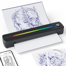P91s AI Wireless Tattoo Stencil Printer with RGB Light, Thermal Tattoo Machine